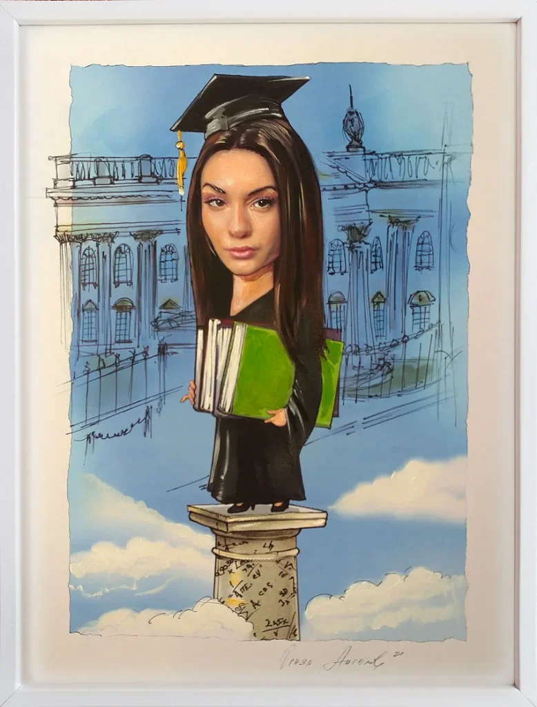 карикатура за абитуриент
